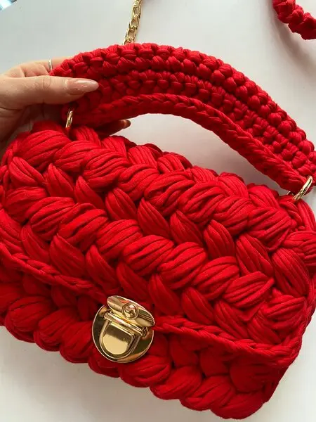 BORSA RED TRECCE